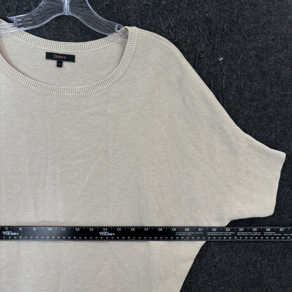 Quince Sweater Women's Small Oatmeal Lightweight Cashmere Dolman Knit Short Slee - Picture 5 of 8